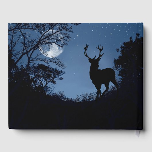 Buck-Silhouette im Gästebuch für Nachtschwärmer (Rückseite)