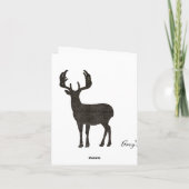 Buck Silhouette Personalisiert Notecard (Rückseite)