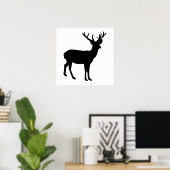 Buck-Silhouette Poster (Heimbüro)
