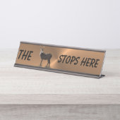 BUCK STOPS HIER* SCHREIBTISCHNAMENSPLAKETTE (Vorderseite )