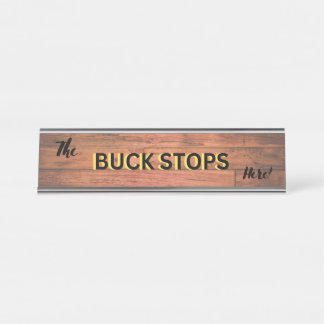Buck Stops Hier Schreibtischschild Schreibtischnamensplakette
