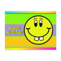 Buck Teeth lächelnd Gesicht Emoji Geburtstagskarte