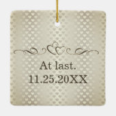 Buck- und Doe-Hochzeit im Wald Keramikornament (Rückseite)