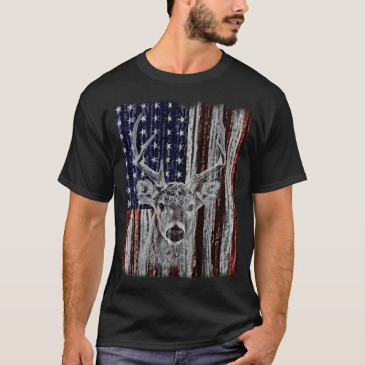 Buck und Flag T-Shirt (Vorderseite)