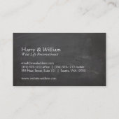 Buck Visitenkarte (Rückseite)