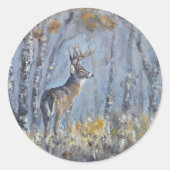 Buck-Wiese Runder Aufkleber (Vorderseite)