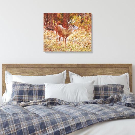 Buck Wild Dez in Woods Leinwand Print (Insitu (Schlafzimmer))
