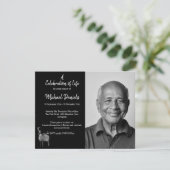 Buck with Antlers Foto Celebration of Life Card Einladung (Stehend Vorderseite)