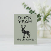 BUCK Yeah Es ist Weihnachtslustig Postkarte (Stehend Vorderseite)