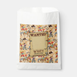Buckaroo Cowboy Boy's Birthday Foto & Name Niedlic Geschenktütchen