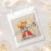 Buckaroo Cowboy Boy's Birthday Name & Age Geschenktütchen (Ausgeschnitten)