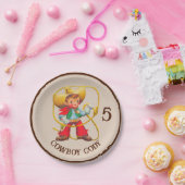 Buckaroo Cowboy Boy's Birthday Name & Age Pappteller (Party)