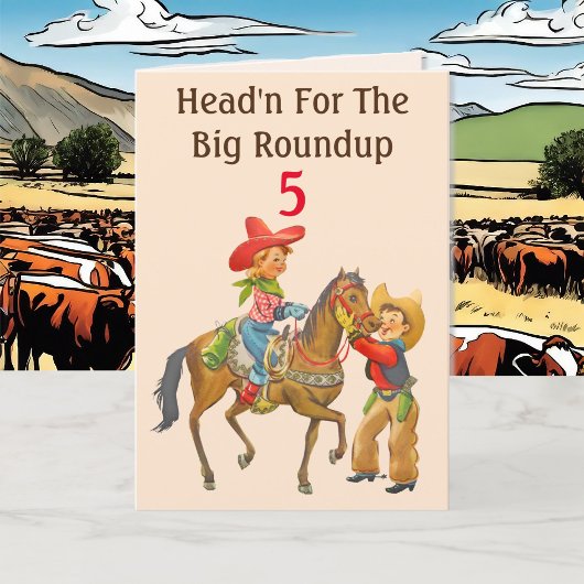 Buckaroo Cowboy Geburtstag Alter hinzufügen und Bo Karte