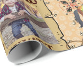 Buckaroo Cowboy Gewollt Foto & Name hinzufügen Geschenkpapier (Rolleneckpunkt)