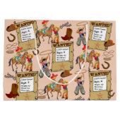 Buckaroo Cowboy Gewollt Name & Beschreibung hinzuf Große Geschenktüte (Rückseite)