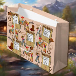 Buckaroo Cowboy Gewollt Name & Beschreibung hinzuf Große Geschenktüte