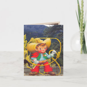 Buckaroo Cowboy Thema Geburtstagsparty Foto Dankeskarte