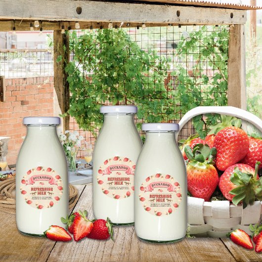 Buckaroo Erfrischungsmilch Geburtstag Runder Aufkleber