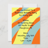 BUCKAROO-GEBURTSTAGS-PARTY EINLADUNG (Rückseite)