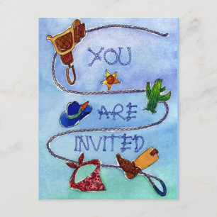 BUCKAROO-GEBURTSTAGS-PARTY EINLADUNG ~ EZ2