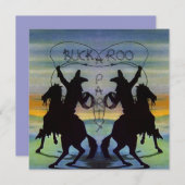 BUCKAROO GEBURTSTAGSPARTEINVITATION ~ EZ2 CUSTOMIZ EINLADUNG (Vorne/Hinten)