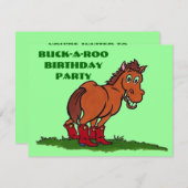 BUCKAROO GEBURTSTAGSPARTEINVITATION ~ EZ2 CUSTOMIZ EINLADUNG (Vorne/Hinten)