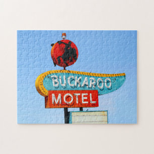 Buckaroo-Motel-Zeichen, Weg 66, Tucumcari, N.M. Puzzle