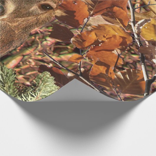 Buckel in Camouflage Weißer Schwanz Hirsch Geschenkpapier (Ecke)