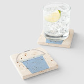 Buckel Steinuntersetzer (Seitenansicht)