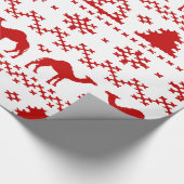 Buckel-Tageskamel-hässliche Weihnachtsstrickjacke Geschenkpapier (Ecke)