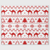 Buckel-Tageskamel-hässliche Weihnachtsstrickjacke Geschenkpapier (Flach)