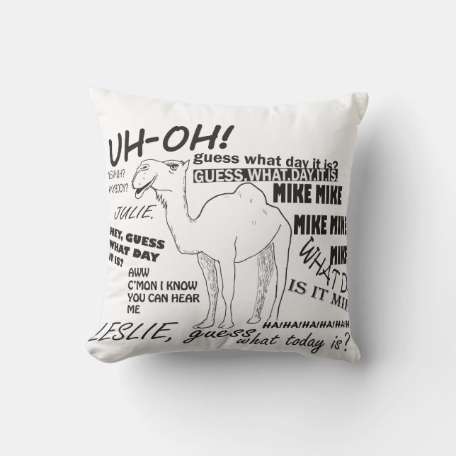 Buckel-Tageskamel-Kissen Kissen (Vorderseite)