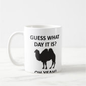 Buckel-Tageskamel-lustige Mittwoch-Tasse Kaffeetasse (Links)