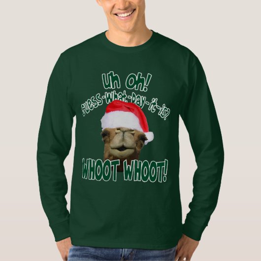 Buckel-Tageskamel-WeihnachtsT - Shirt (Vorderseite)