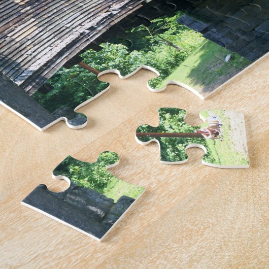 Buckel-überdachte Brücke Puzzle (Seite)