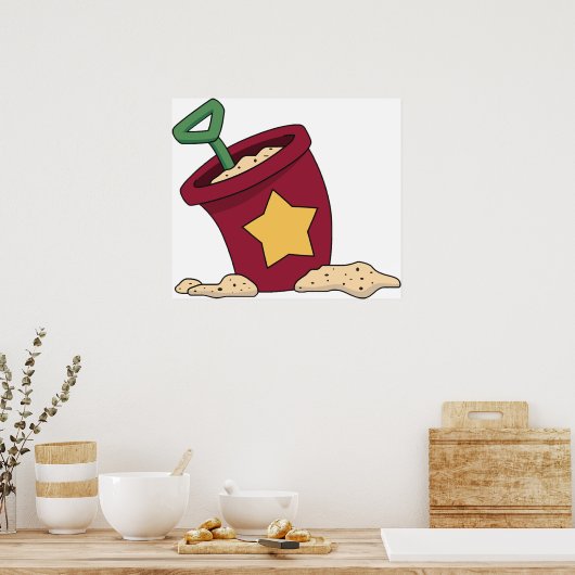 Buckel und Schaufel Poster (Küche)