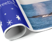 Buckel-Wal, der Australien-Weihnachten durchbricht Geschenkpapier (Rolleneckpunkt)