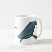 Buckel-Wal-Malerei Kaffeetasse (VorderseiteRechts)