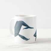 Buckel-Wal-Malerei Kaffeetasse (Vorderseite Links)