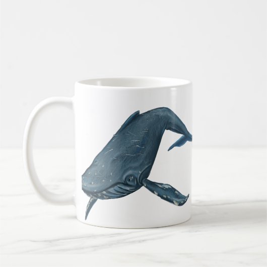 Buckel-Wal-Malerei Kaffeetasse (Links)