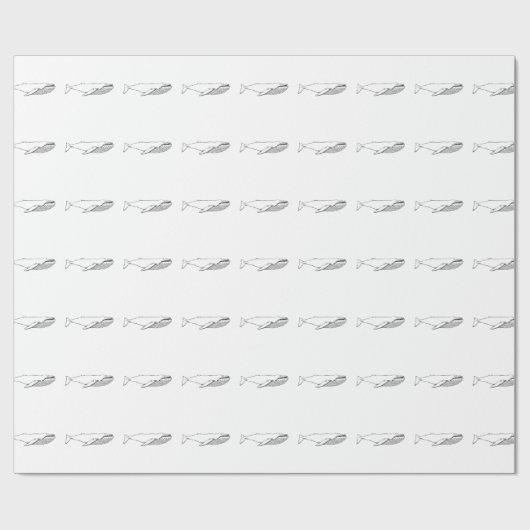 Buckel-Wal-Packpapier Geschenkpapier (Flach)