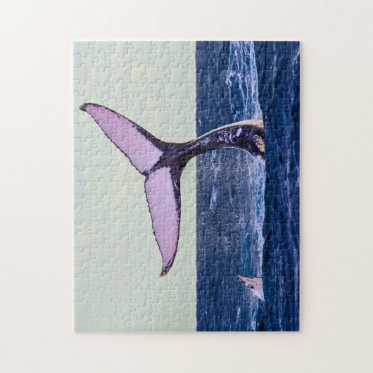 Buckel-Wal-Schwanz-Plattfisch-Puzzle Puzzle (Vertikal)