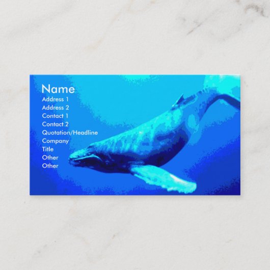 Buckel-Wal Visitenkarte (Vorderseite)