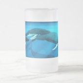 Buckel-Wale Mattglas Bierglas (Mittel)