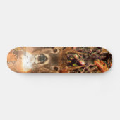Buckeln in Herbst Camouflage Weiße Schwanz Hirsche Skateboard (Horizontal)