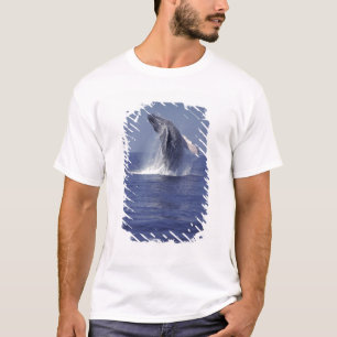 Buckelwal bricht durch die Wasseroberfläche (Megap T-Shirt