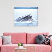 Buckelwal in Alaska Leinwanddruck (Insitu (Wohnzimmer))