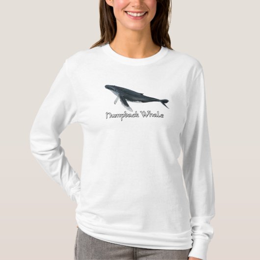 Buckelwal Langarm T-Shirt (Vorderseite)