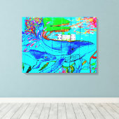 Buckelwal Leinwanddruck (Insitu (Holzboden))