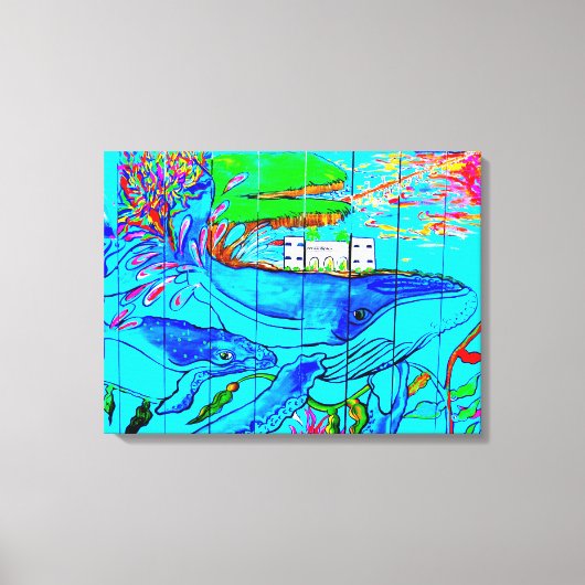 Buckelwal Leinwanddruck (Vorderseite)